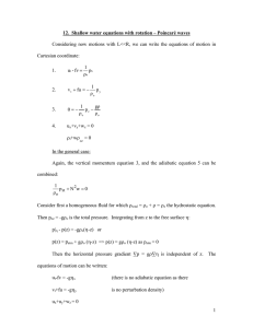 12.  Shallow water equations with rotation – Poincaré waves