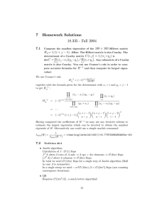 7 Homework Solutions 18.335 - Fall 2004 100