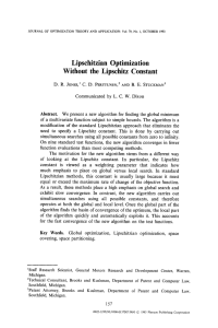 Lipschitzian Optimization Without the Lipschitz Constant B.  E.
