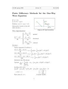 Finite  Diﬀerence  Methods  for  the ... Wave  Equation