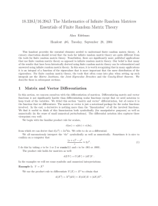18.338J/16.394J:  The  Mathematics  of  Inﬁnite ... Essentials  of  Finite  Random  Matrix ...
