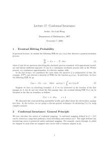 Lecture  17:  Conformal  Invariance 1