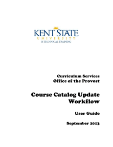 Course Catalog Update Workflow