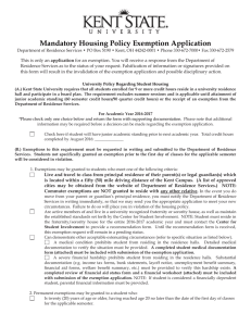 Mandatory Housing Policy Exemption Application