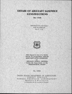 MAR CF AIRCRAFT SANDWICH CCNSTPUCTIONS May 1948 INFORMATION REYIÉWED