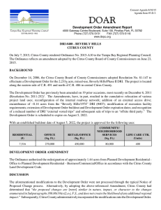 DOAR Development Order Amendment Report