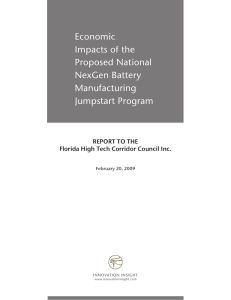 Economic Impacts of the Proposed National NexGen Battery