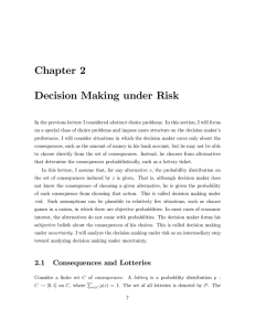 2 Chapter Making under Risk Decision