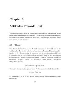 Chapter  3 Attitudes  Towards  Risk