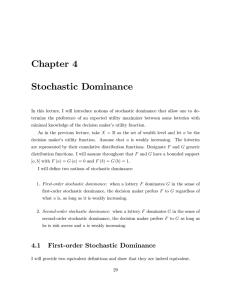 Chapter  4 Stochastic  Dominance