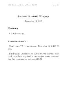 Lecture Contents Announcements: exam TA review session:  December 16, 7:30-9:30