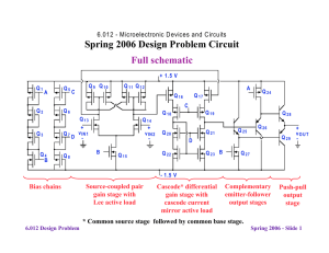 Spring 2006 Design Problem Circuit Full schematic