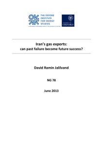 Iran’s gas exports: can past failure become future success? David Ramin Jalilvand