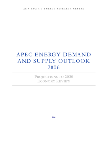 APEC ENERGY DEMAND AND SUPPLY OUTLOOK 2006 P