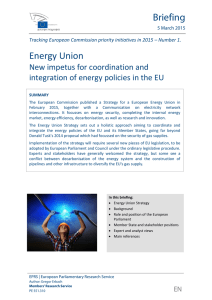 Briefing Energy Union New impetus for coordination and