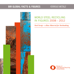 World Steel recycling in FigureS 2008 – 2012 BIR GloBal Facts &amp; FIGuRes