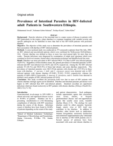 Prevalence of Intestinal Parasites in HIV-Infected Original article