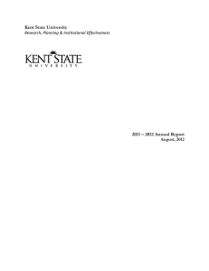 Kent State University 2011 – 2012 Annual Report