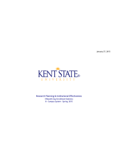 Research Planning &amp; Institutional Effectiveness January 27, 2015 Fifteenth Day Enrollment Statistics