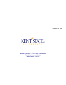 Research Planning &amp; Institutional Effectiveness September 10, 2014 Fifteenth Day Enrollment Statistics