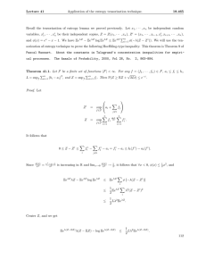 Lecture  41 Application of the entropy tensorization technique. 18.465
