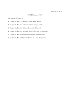 February 22, 2011 18.702  Problem  Set  3
