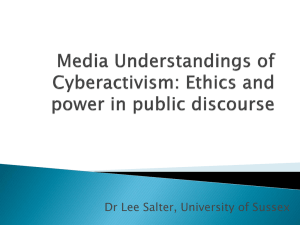 Dr Lee Salter, University of Sussex