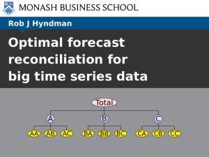 Optimal forecast reconciliation for big time series data Rob J Hyndman