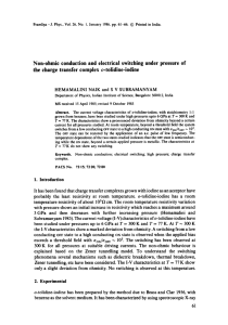 Non-ohmic  conduction  and  electrical  switching ... the  charge  transfer  complex  o-tolidine-iodine