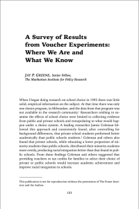 A Survey of Results from Voucher Experiments: Where We Are and