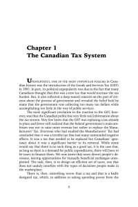 Chapter 1 The Canadian Tax System U
