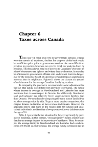 Chapter 6 Taxes across Canada T