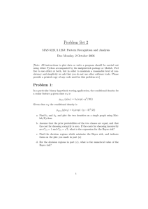 Problem Set 2 MAS 622J/1.126J: Pattern Recognition and Analysis