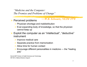— “Medicine and the Computer: The Promise and Problems of Change”