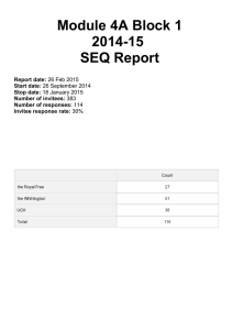 Module 4A Block 1 2014-15 SEQ Report Report date: