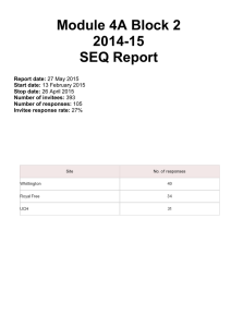 Module 4A Block 2 2014-15 SEQ Report Report date: