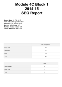 Module 4C Block 1 2014-15 SEQ Report Report date: