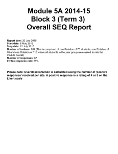 Module 5A 2014-15 Block 3 (Term 3) Overall SEQ Report