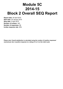 Module 5C 2014-15 Block 2 Overall SEQ Report Report date: