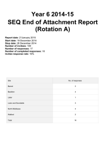 Year 6 2014-15 SEQ End of Attachment Report (Rotation A)