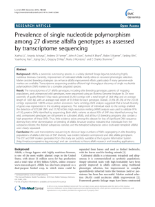 Prevalence of single nucleotide polymorphism by transcriptome sequencing