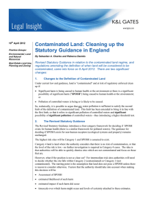 Contaminated Land: Cleaning up the Statutory Guidance in England