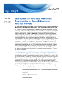 Implications of Financial Institution Downgrades on Global Structured Finance Markets