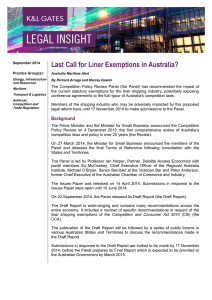 Last Call for Liner Exemptions in Australia?