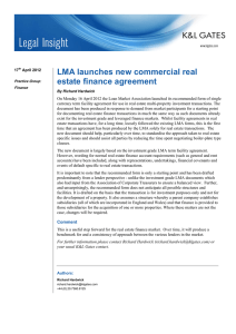 LMA launches new commercial real estate finance agreement