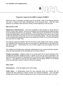 Treasurer’s report to the AGM in respect of 2008-9