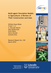 AE U R Multi-agent Simulation Models