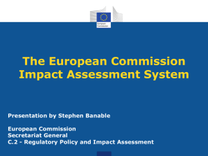 The European Commission Impact Assessment System