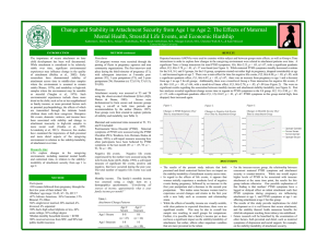 Change and Stability in Attachment Security from Age 1 to... Mental Health, Stressful Life Events, and Economic Hardship