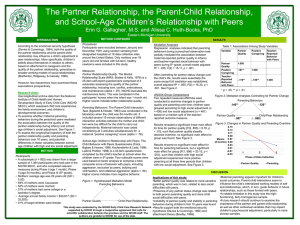 The Partner Relationship, the Parent-Child Relationship, Age Children’s Relationship with Peers